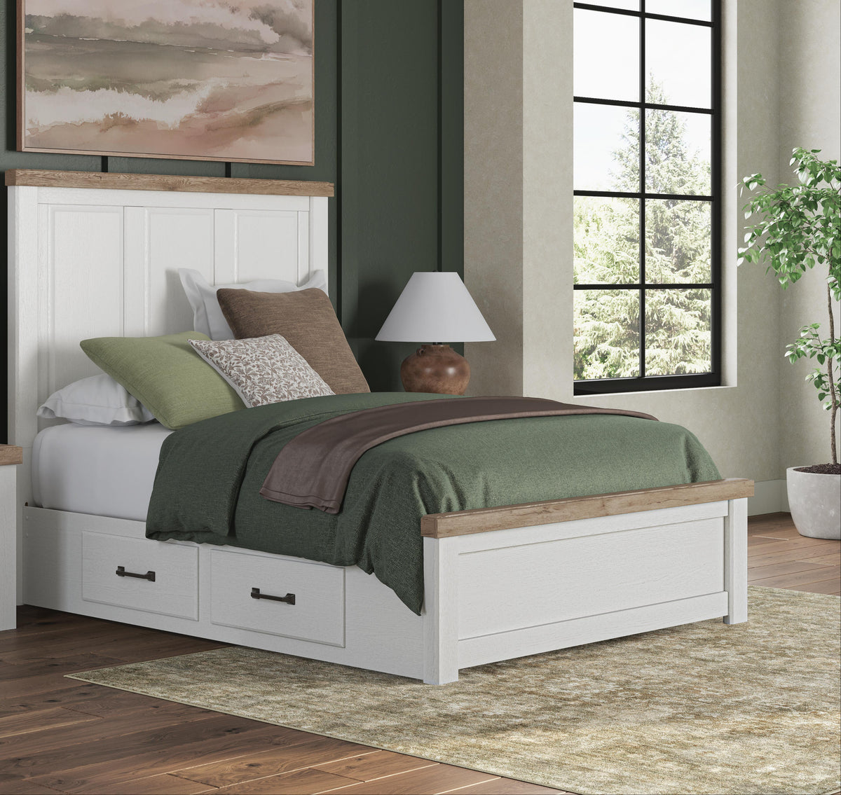 Savonport in White/Brown from Ashley - Luna Furniture