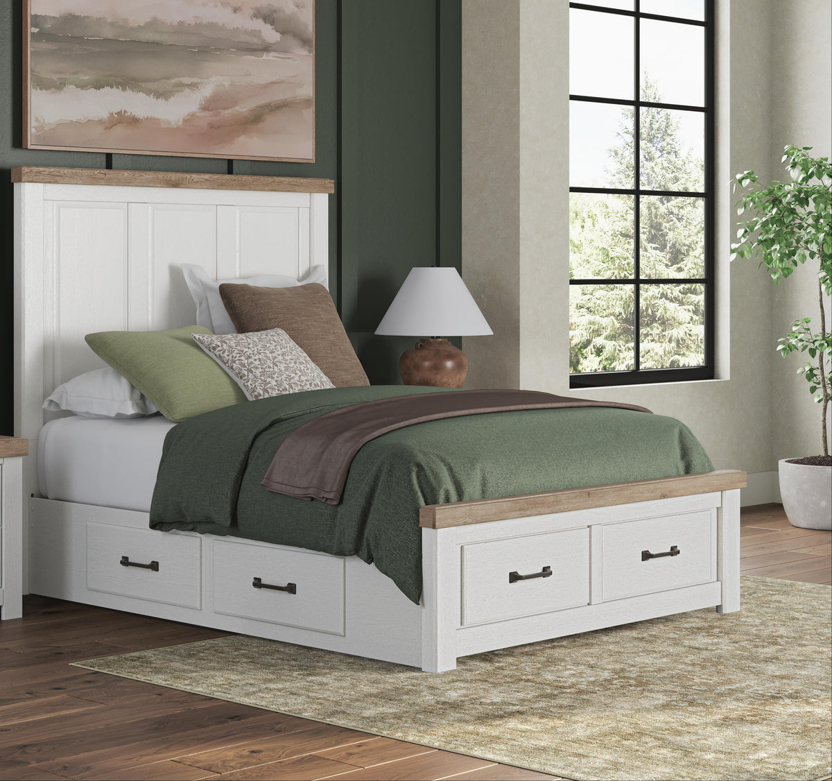 Savonport in White/Brown from Ashley - Luna Furniture