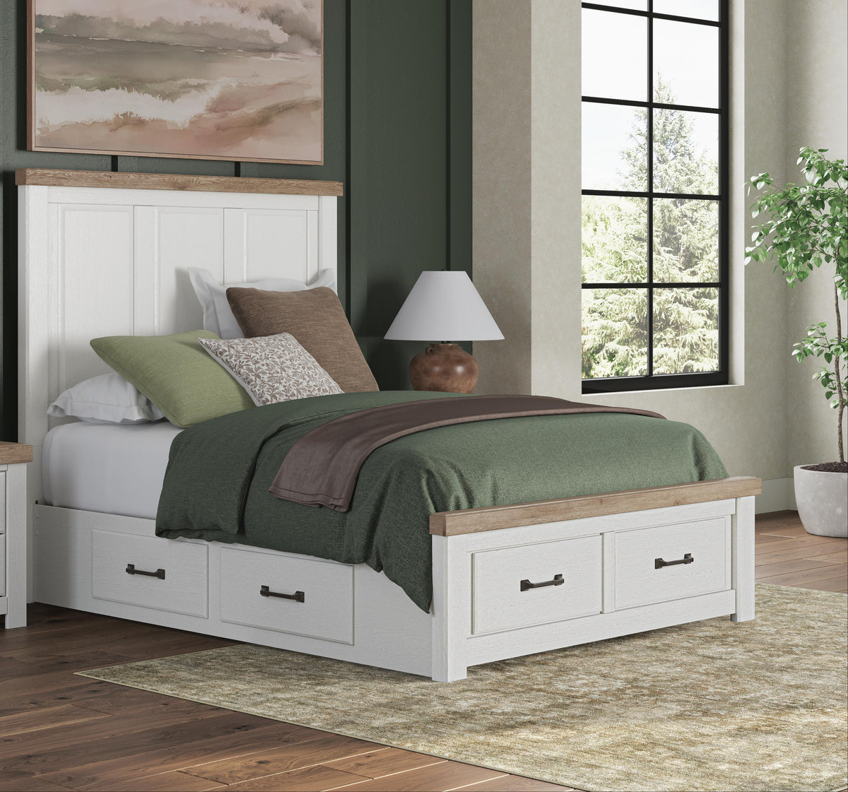 Savonport in White/Brown from Ashley - Luna Furniture