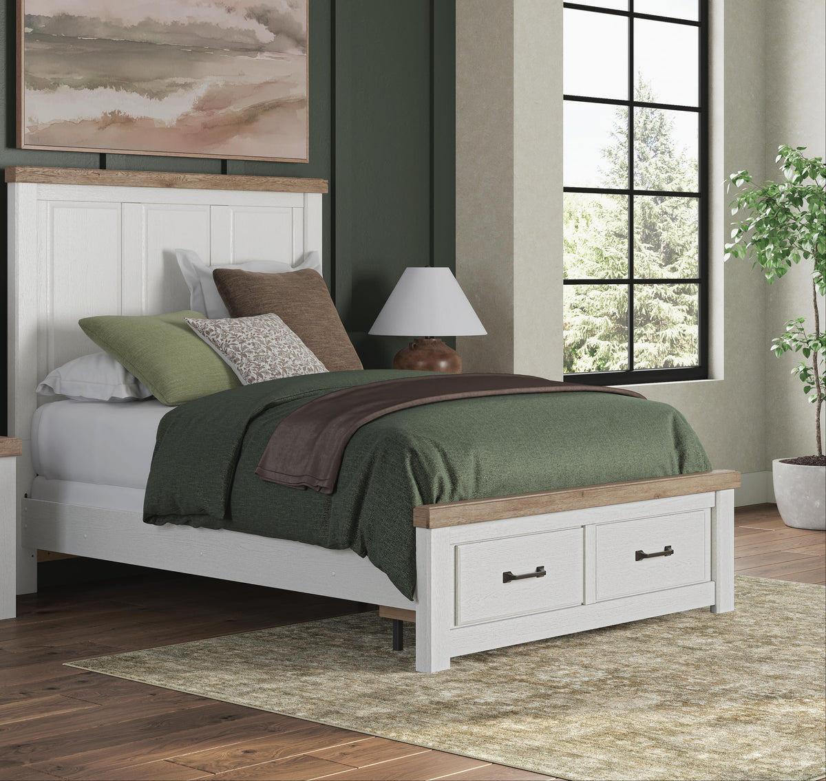 Savonport in White/Brown from Ashley - Luna Furniture