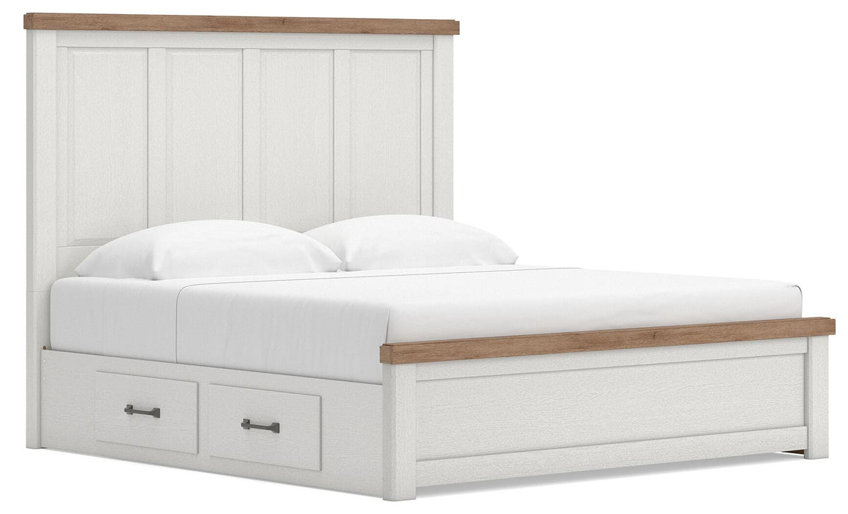 Savonport in White/Brown from Ashley - Luna Furniture