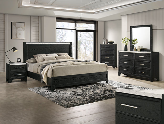 Lamar Black Nightstand from Crown Mark - Luna Furniture