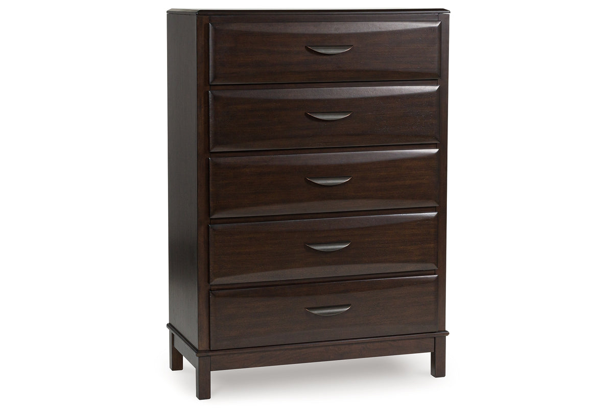 Vanmore Dark Brown Chest of Drawers from Ashley - Luna Furniture