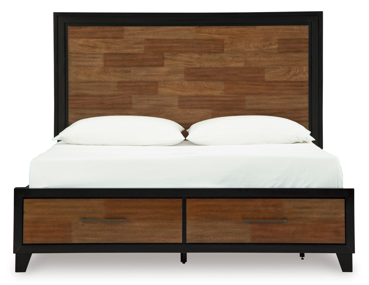 Kraeburn Brown/Black Storage Panel Bedroom Set from Ashley - Luna Furniture
