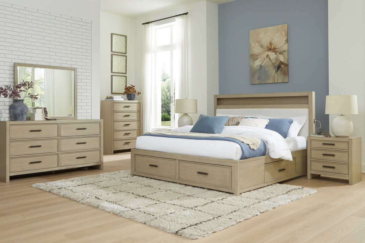 Calmoro Gray Bookcase Storage Panel Bedroom Set from Ashley Furniture - Luna Furniture