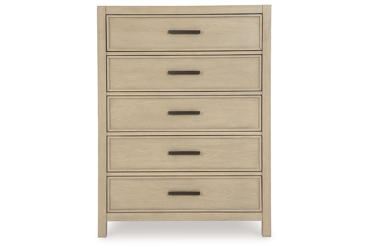 Calmoro Gray California King Bookcase Bed with Mirrored Dresser, Chest and 2 Nightstands from Ashley - Luna Furniture