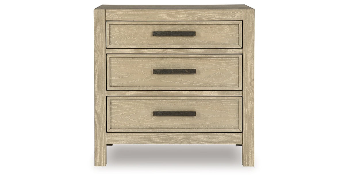 Calmoro Gray King Bookcase Bed with Mirrored Dresser and 2 Nightstands from Ashley Furniture - Luna Furniture