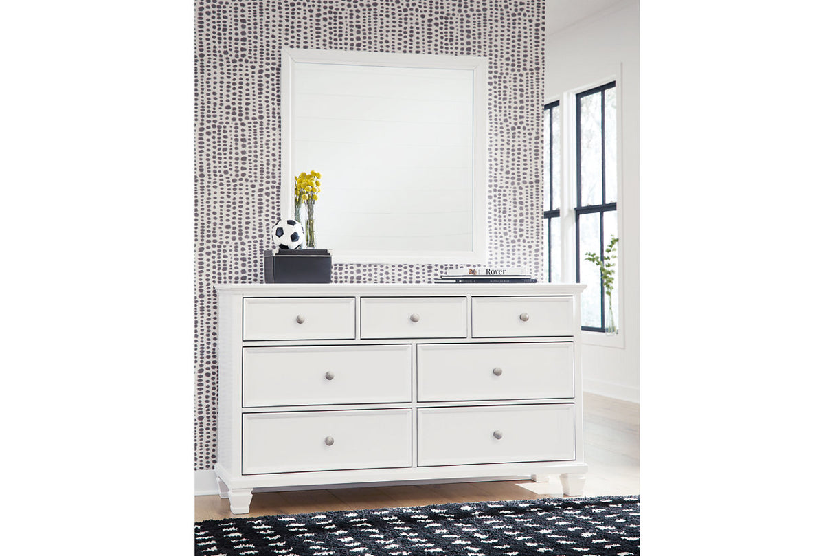 Fortman White Dresser and Mirror from Ashley - Luna Furniture