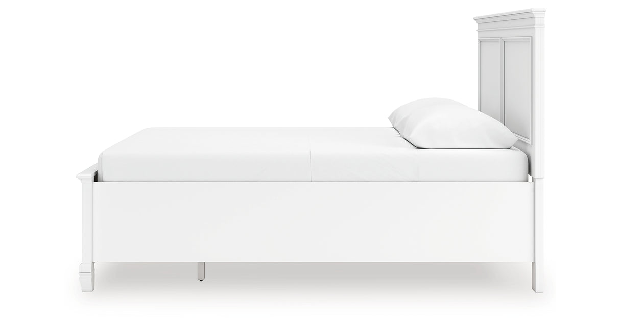 Fortman Queen Panel Storage Bed with Dresser and Chest in White from Ashley Furniture - Luna Furniture