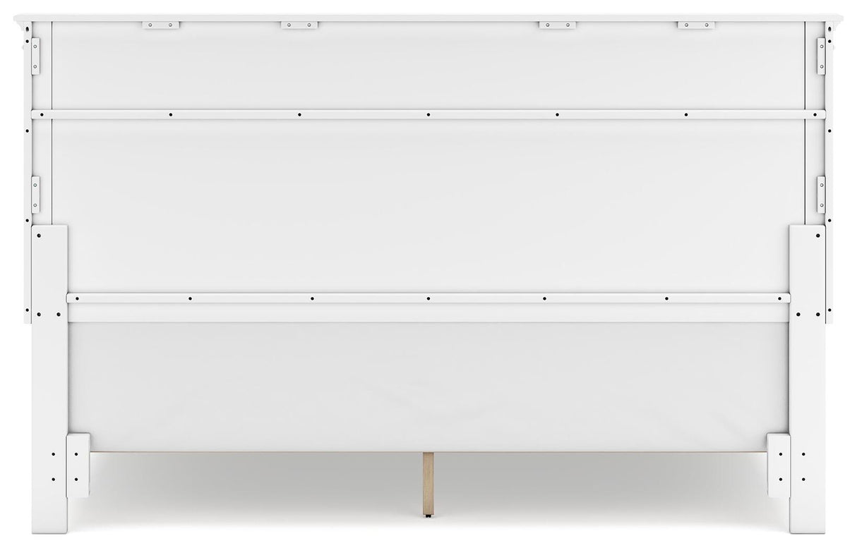 Fortman White King Panel Bed, Dresser, Mirror and Nightstand from Ashley - Luna Furniture