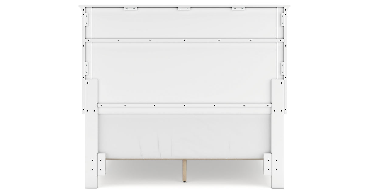 Fortman Full Panel Bed with Mirrored Dresser and Chest in White from Ashley - Luna Furniture