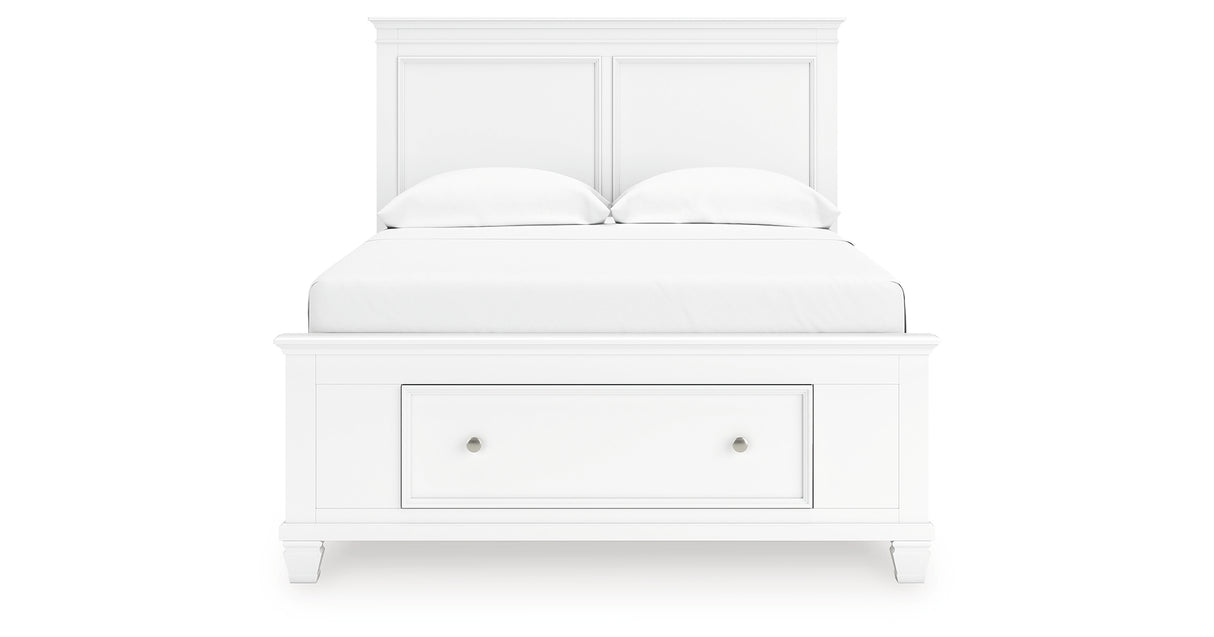 Fortman Full Panel Storage Bed with Dresser and Nightstand in White from Ashley - Luna Furniture