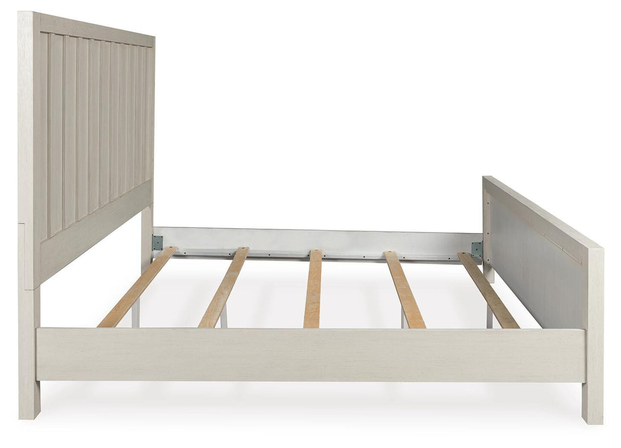 Shaybrock Antique White California King Panel Bed from Ashley Furniture - Luna Furniture