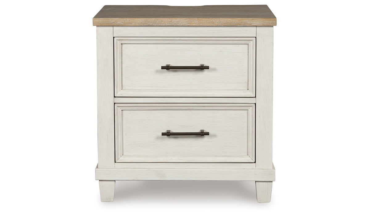 Shaybrock Antique White/Brown Nightstand from Ashley - Luna Furniture