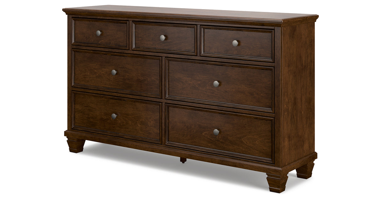 Danabrin California King Panel Storage Bed with Dresser and Chest in Brown from Ashley - Luna Furniture