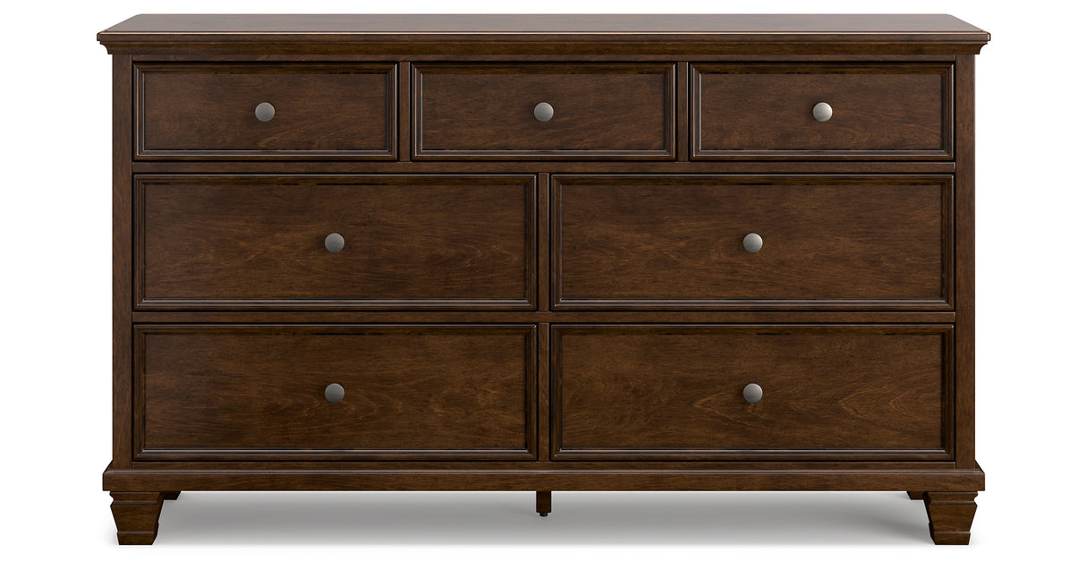 Danabrin California King Panel Storage Bed with Dresser and Chest in Brown from Ashley - Luna Furniture