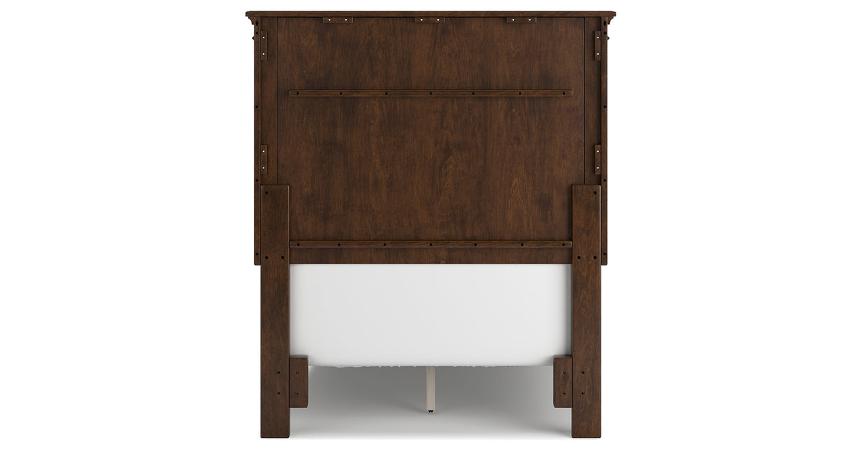 Danabrin Twin Panel Bed with Mirrored Dresser and Chest in Brown from Ashley Furniture - Luna Furniture
