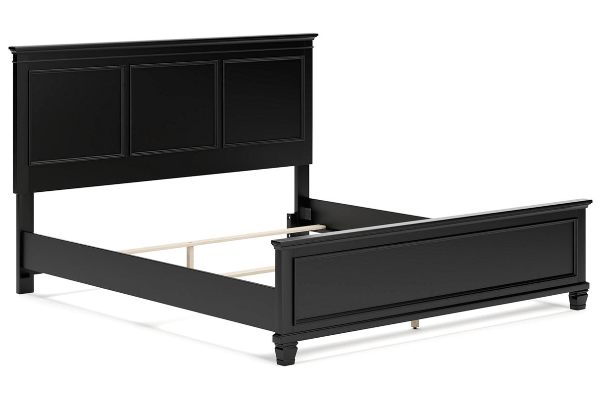 Lanolee Black California King Panel Bed from Ashley - Luna Furniture