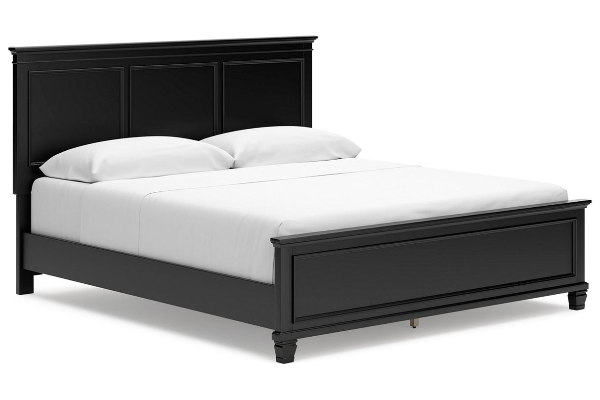 Lanolee Black California King Panel Bed from Ashley - Luna Furniture