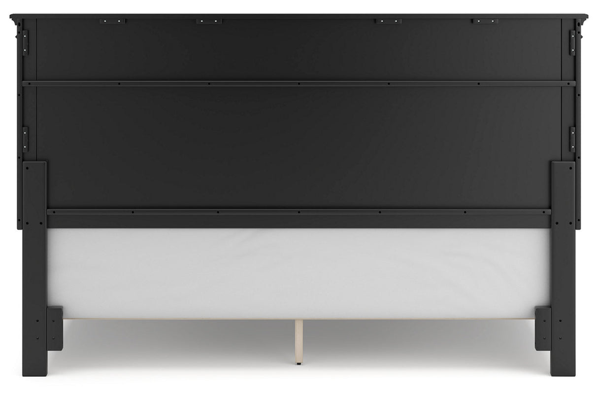 Lanolee Black California King Panel Bed from Ashley - Luna Furniture