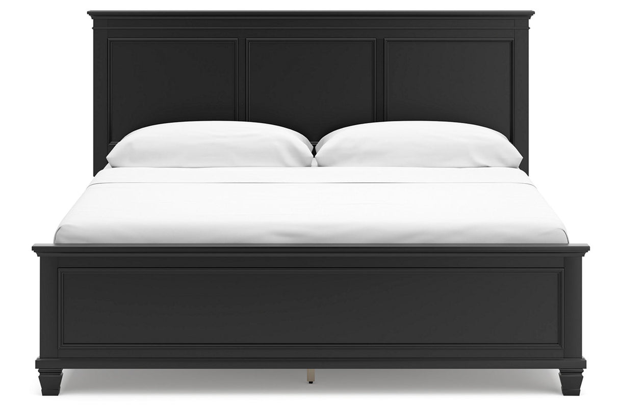 Lanolee Black California King Panel Bed from Ashley - Luna Furniture