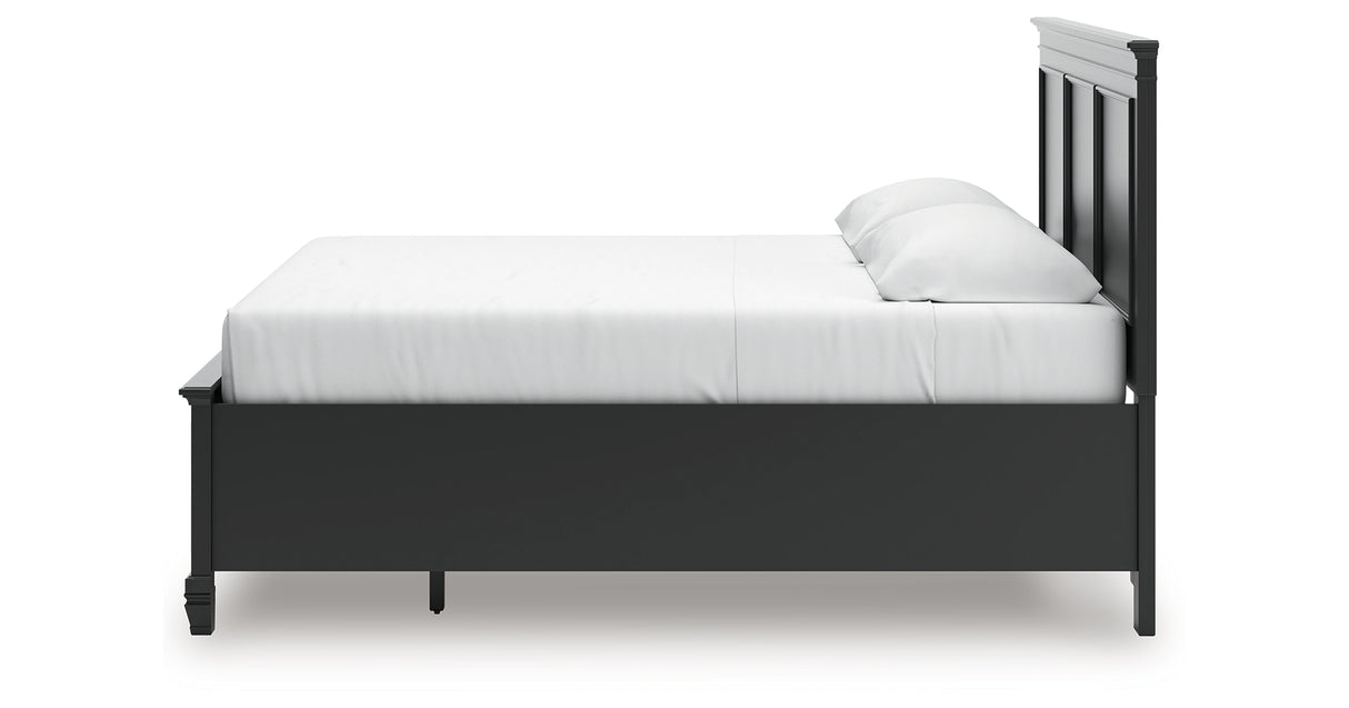 Lanolee King Panel Storage Bed with Dresser in Black from Ashley - Luna Furniture