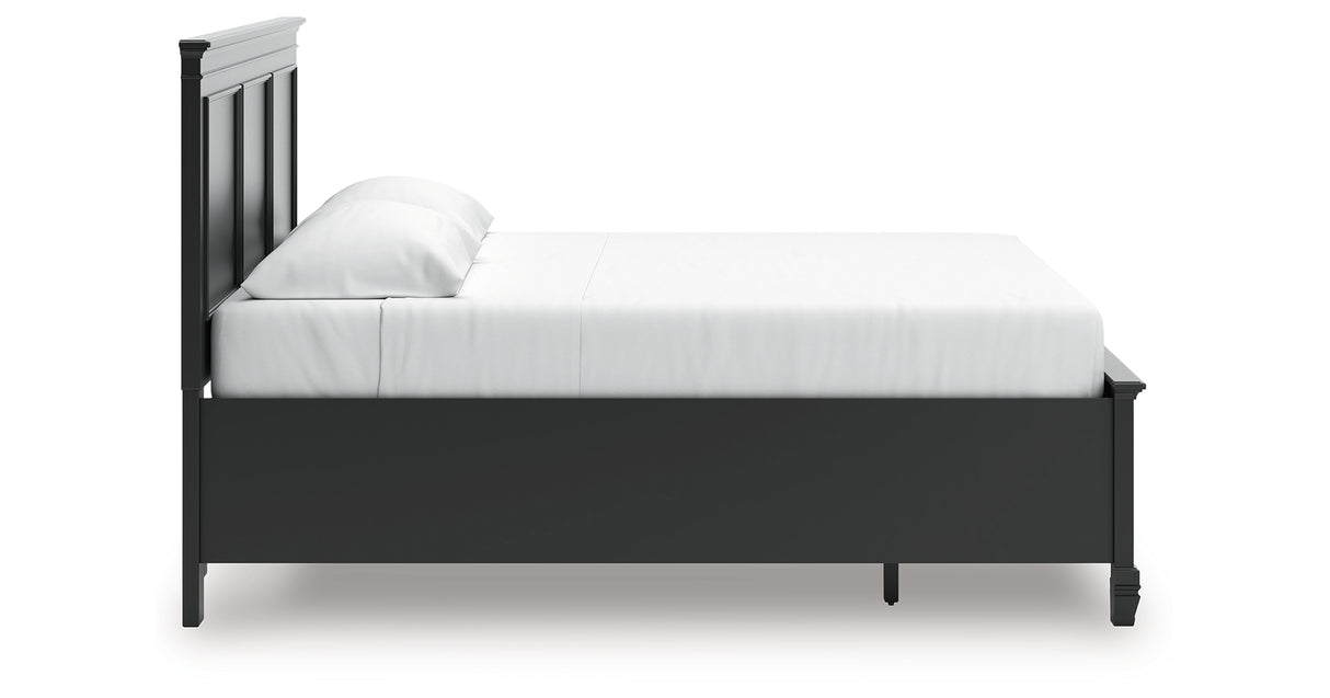Lanolee King Panel Storage Bed with Dresser in Black from Ashley - Luna Furniture
