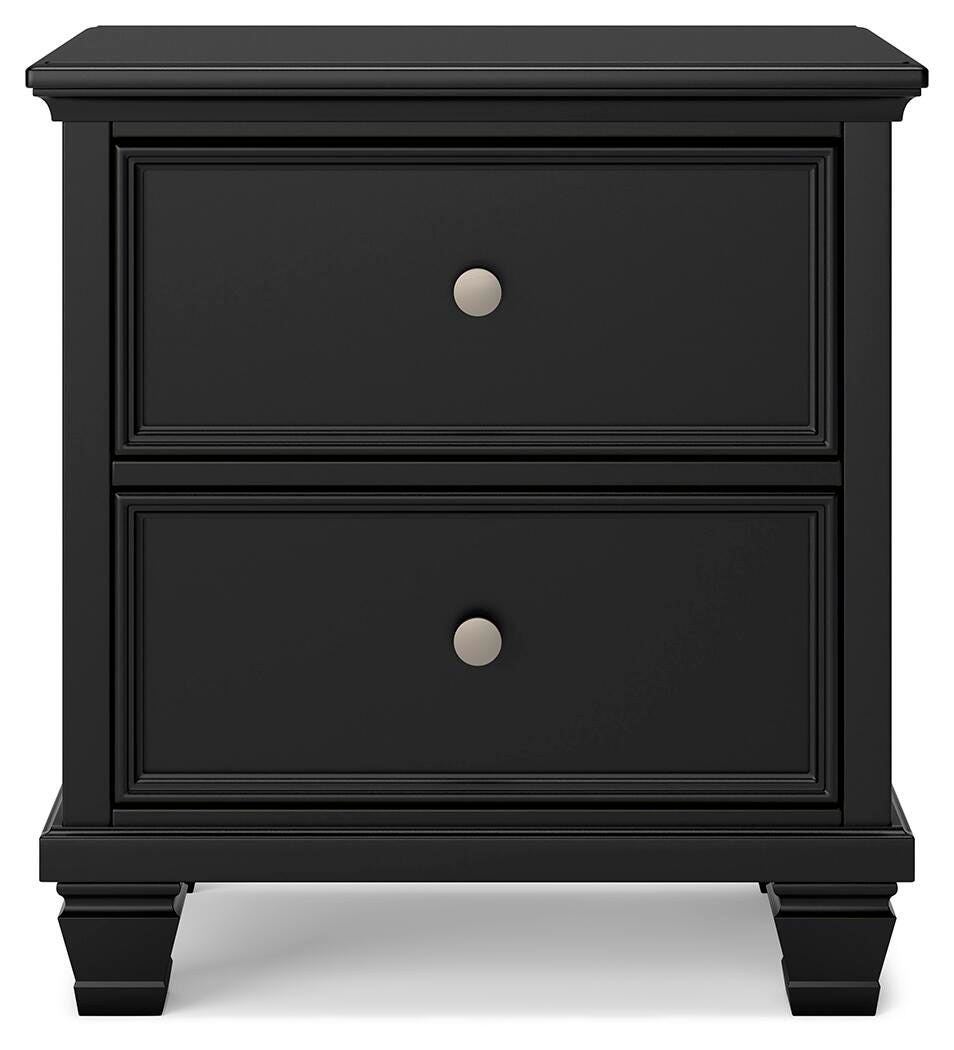 Lanolee Black King Panel Bed, Dresser, Mirror and Nightstand from Ashley - Luna Furniture