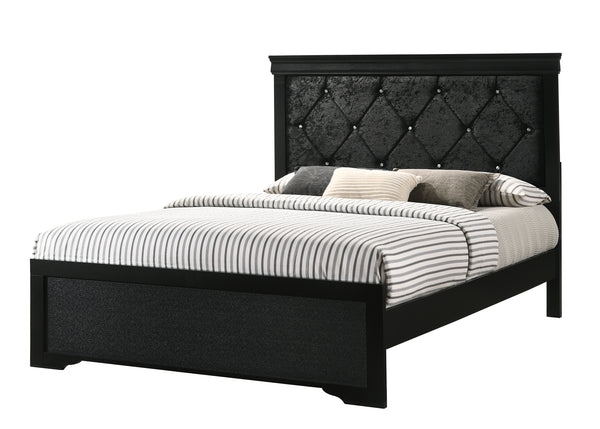 Amalia Black Full Panel Bed