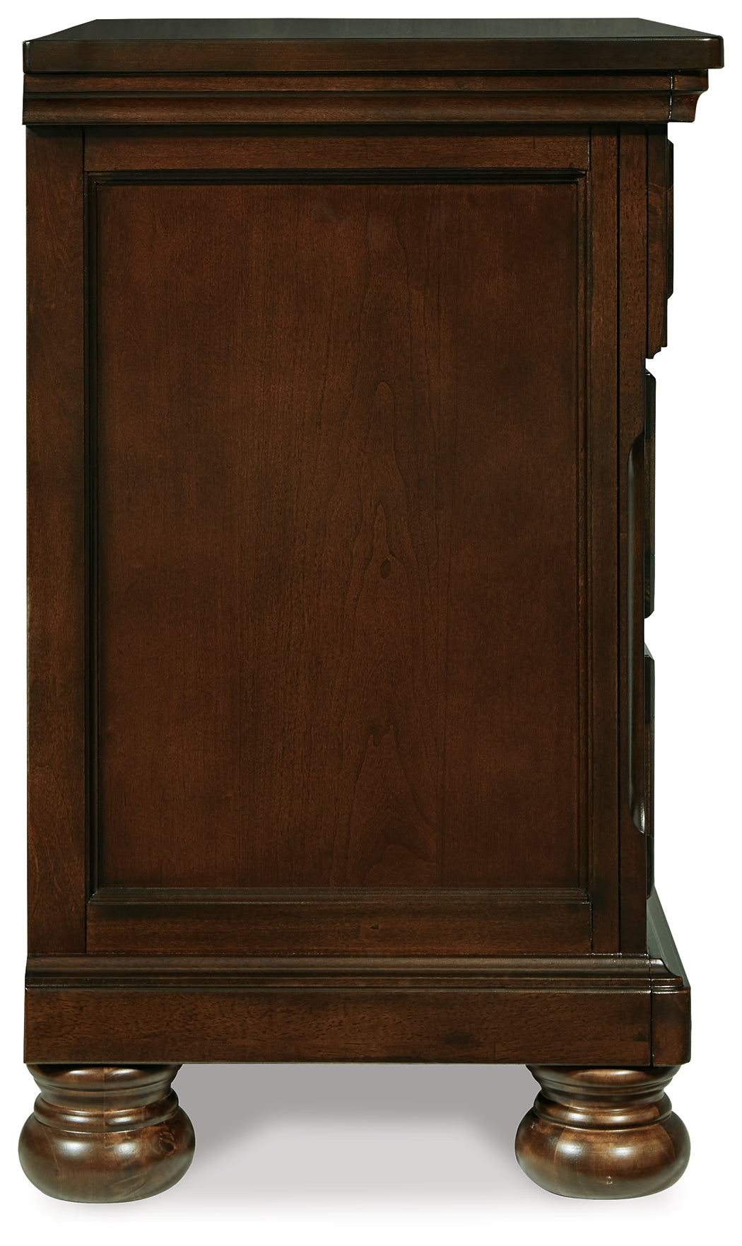 Porter Rustic Brown Queen Panel Bed, Dresser, Mirror and 2 Nightstands from Ashley Furniture - Luna Furniture