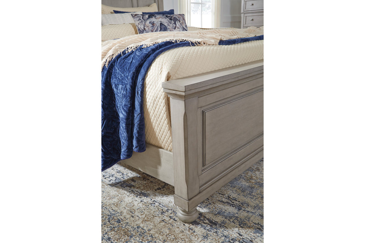 Lettner Light Gray California King Panel Bed from Ashley - Luna Furniture