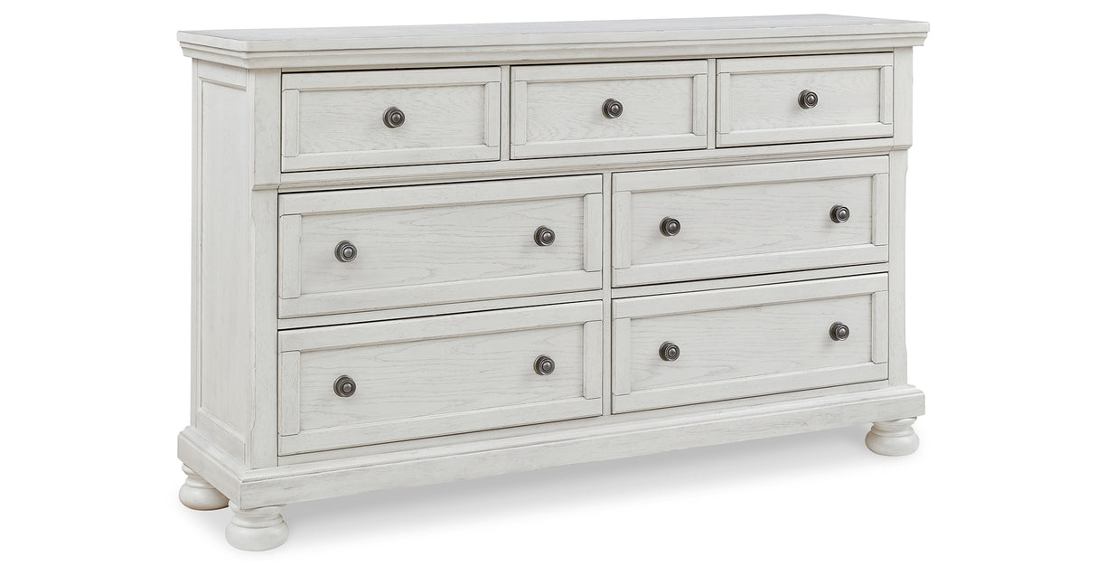 Robbinsdale Antique White Dresser and Mirror from Ashley - Luna Furniture