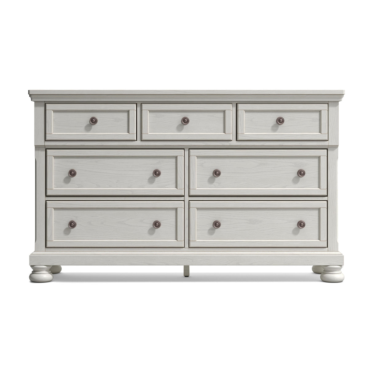 Robbinsdale California King Sleigh Bed with Storage with Dresser in Antique White from Ashley - Luna Furniture