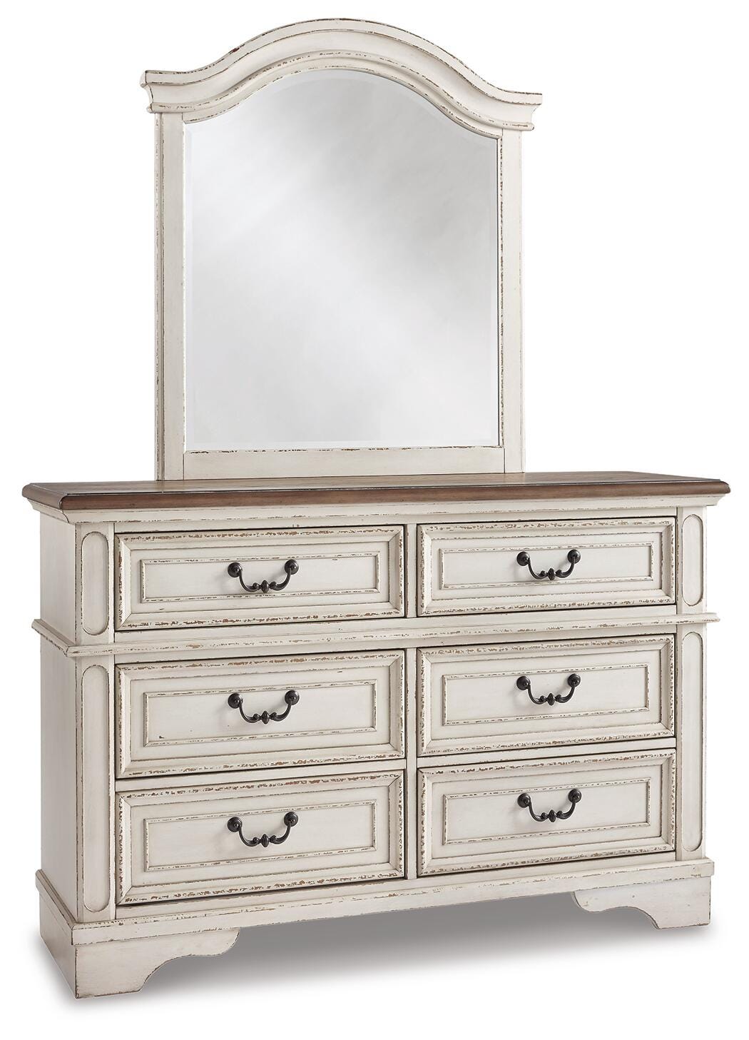 Realyn Two-tone Twin Bed, Dresser and Mirror from Ashley Furniture - Luna Furniture