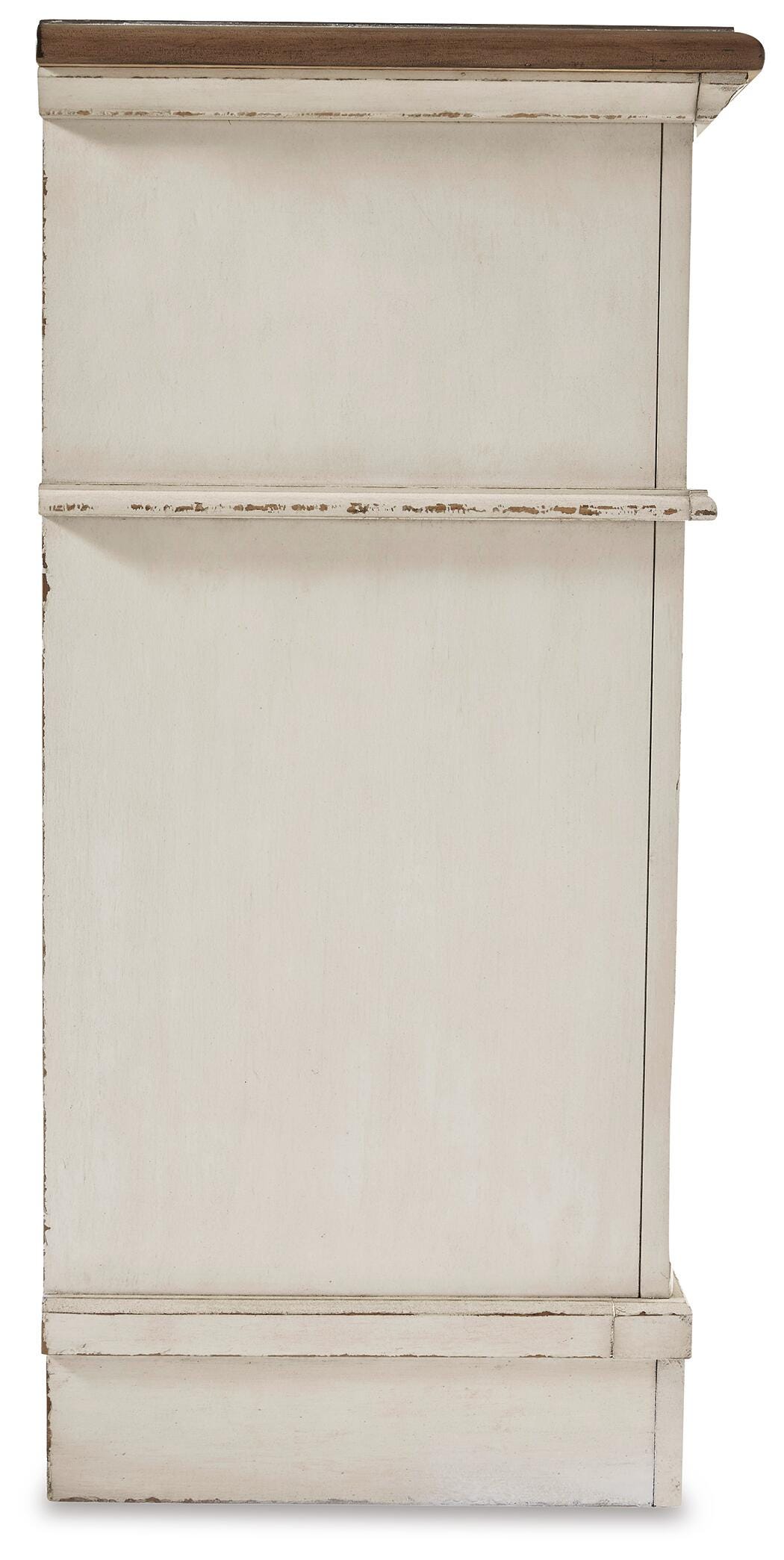 Realyn Chipped White Dresser and Mirror from Ashley Furniture - Luna Furniture