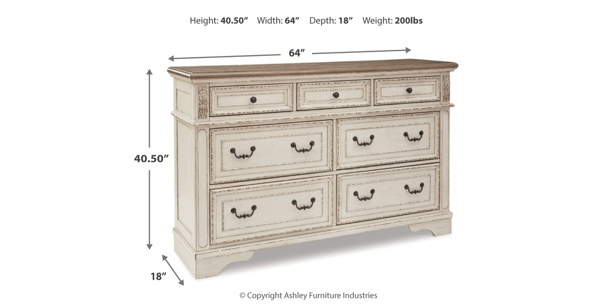 Realyn King Sleigh Bed, Dresser and 2 Nightstands from Ashley Furniture - Luna Furniture