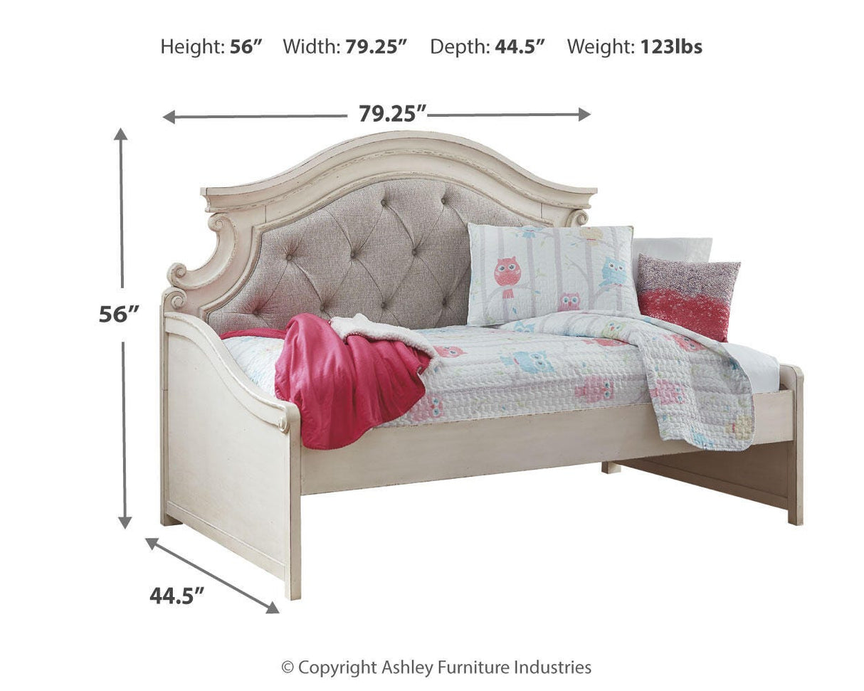 Realyn Chipped White Twin Day Bed from Ashley Furniture - Luna Furniture