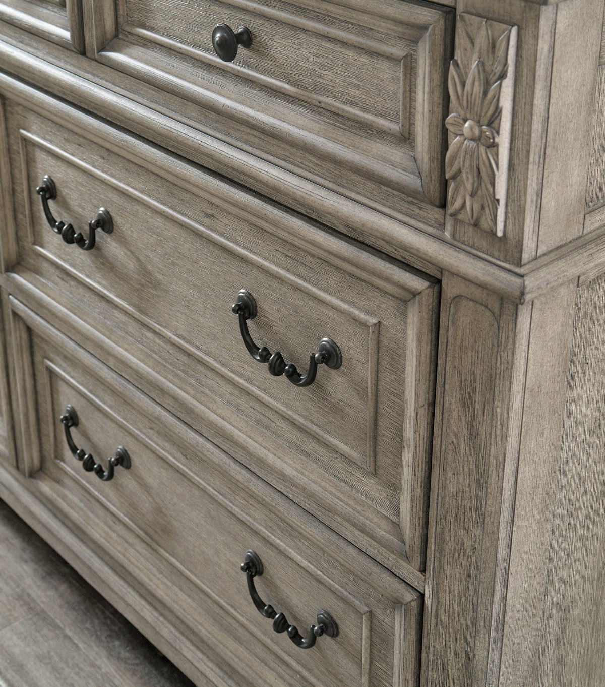 Lodenbay Antique Gray Upholstered Panel Bedroom Set from Ashley - Luna Furniture