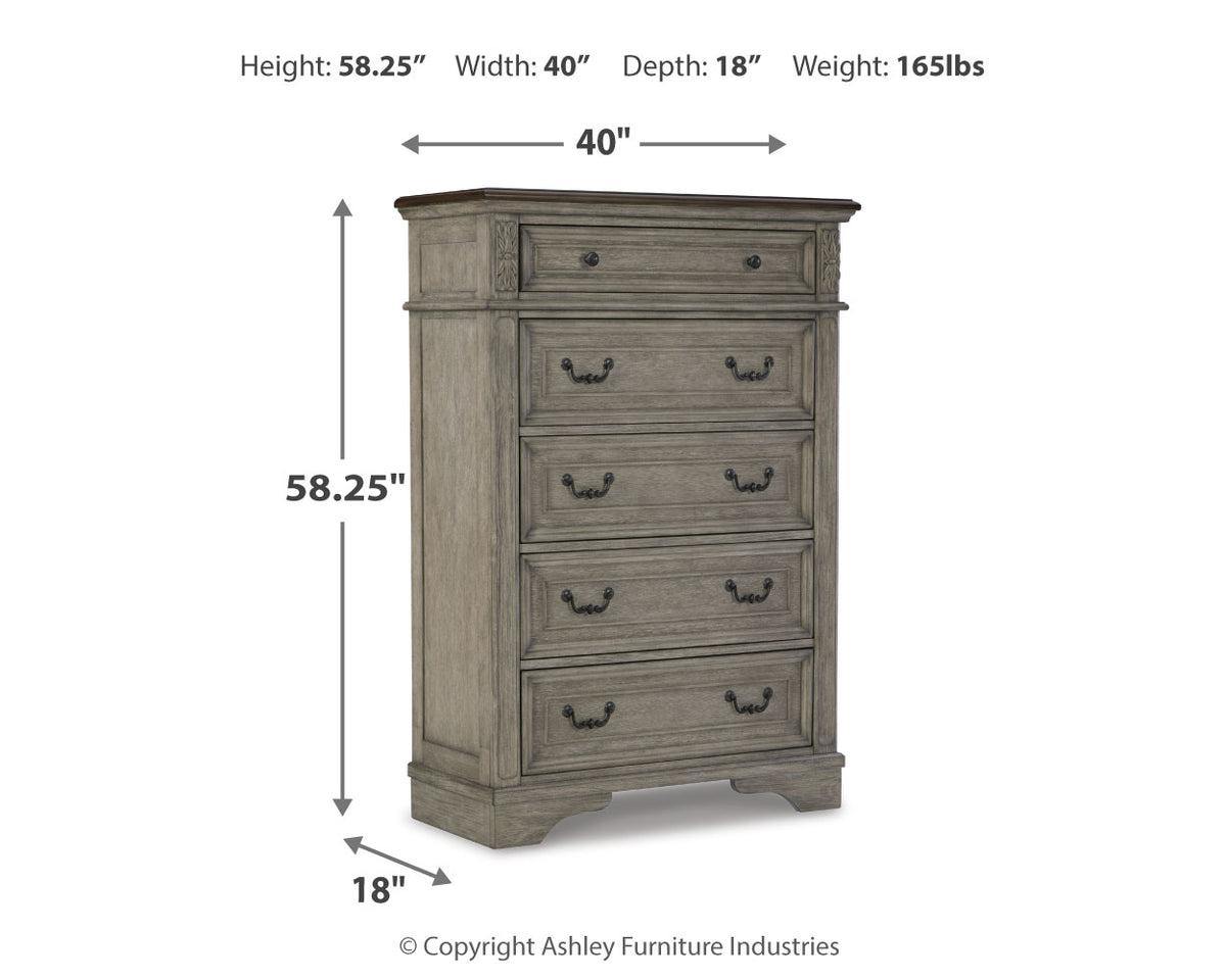 Lodenbay Antique Gray Upholstered Panel Bedroom Set from Ashley - Luna Furniture