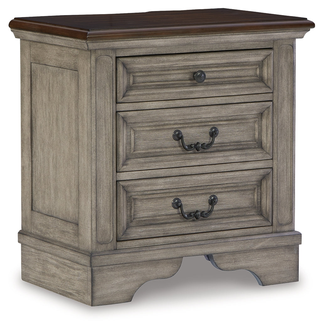 Lodenbay Antique Gray Upholstered Panel Bedroom Set from Ashley - Luna Furniture
