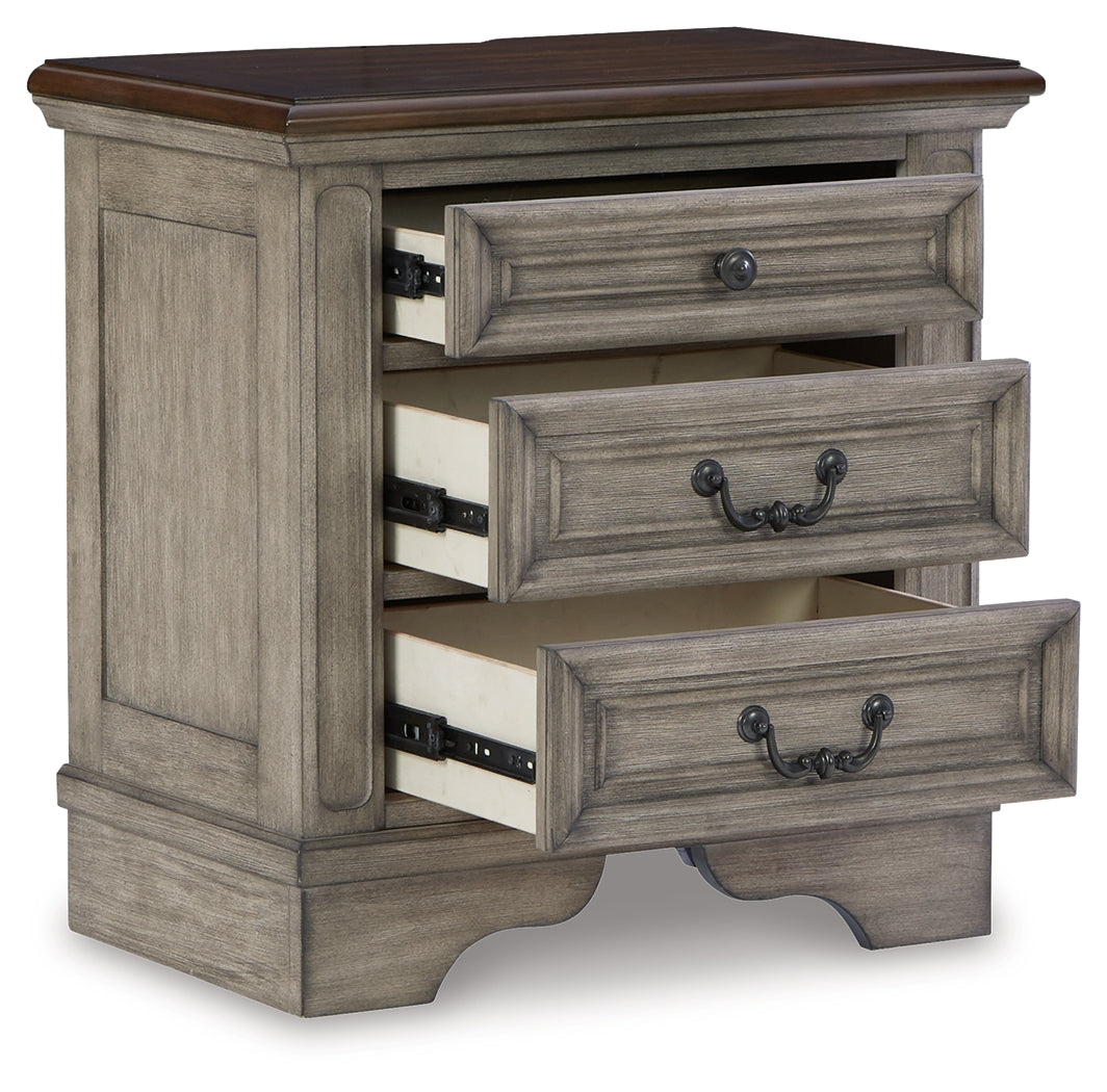 Lodenbay Antique Gray Upholstered Panel Bedroom Set from Ashley - Luna Furniture