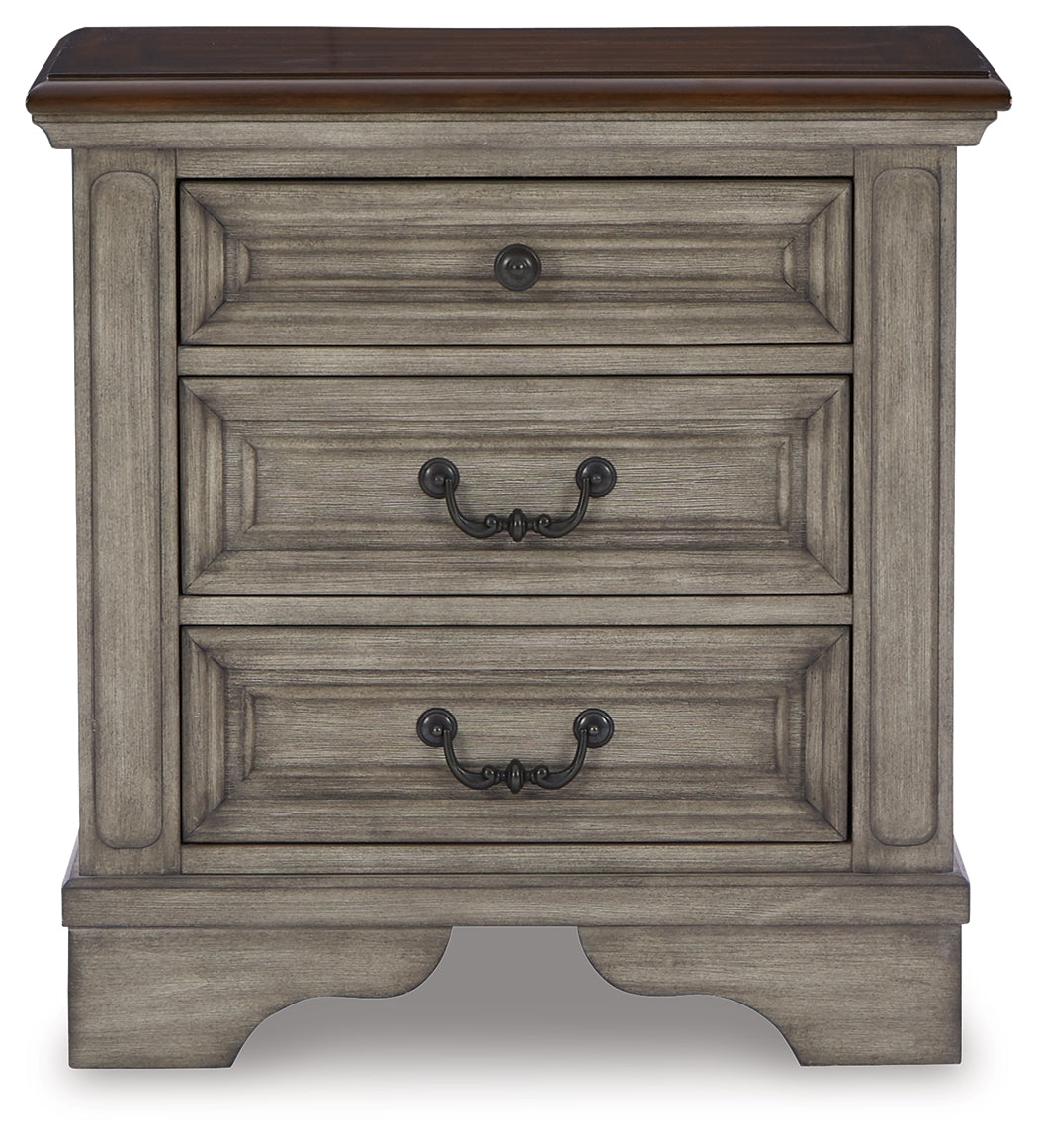 Lodenbay Antique Gray Upholstered Panel Bedroom Set from Ashley - Luna Furniture