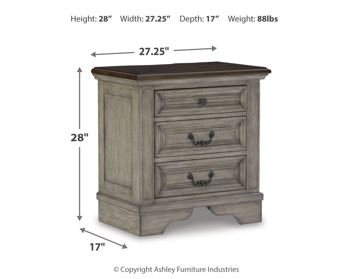 Lodenbay Antique Gray Upholstered Panel Bedroom Set from Ashley - Luna Furniture