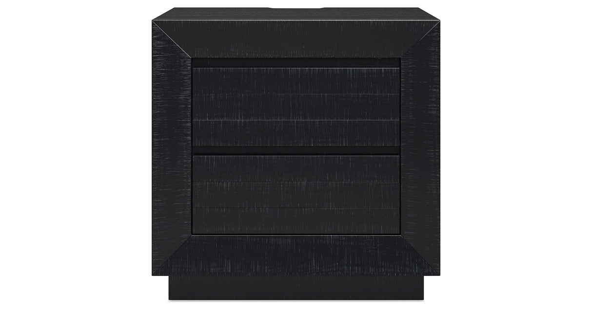 Londer King Panel Bed with Dresser and Nightstand in Black from Ashley - Luna Furniture
