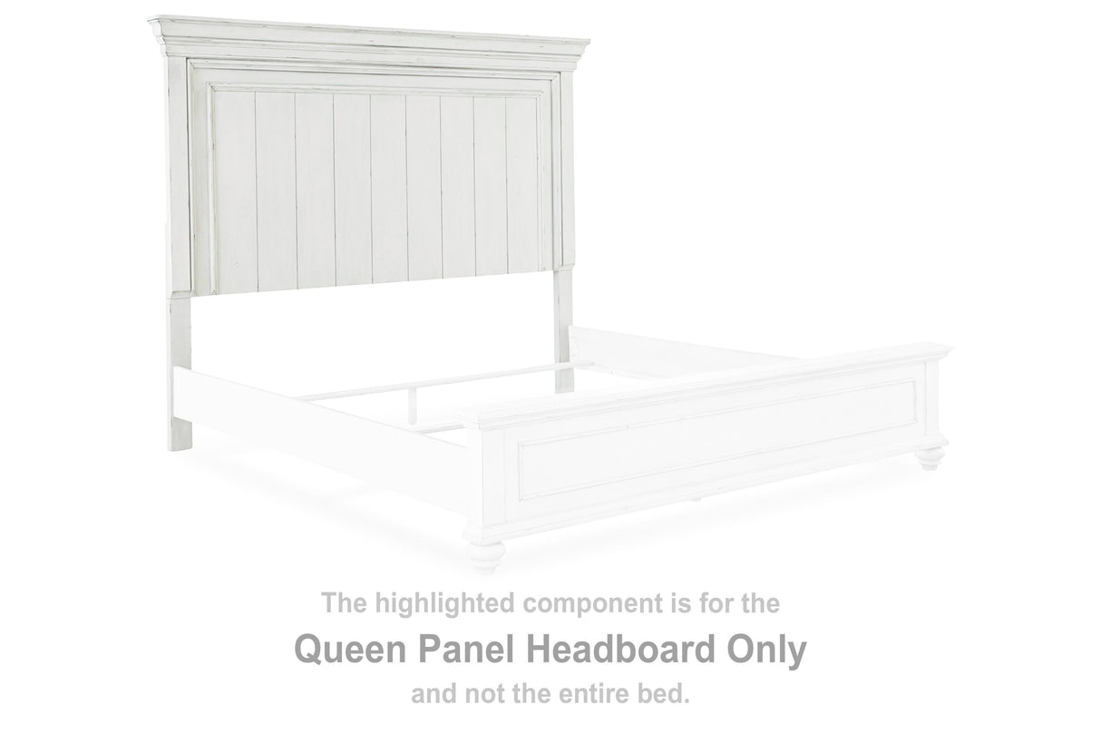 Kanwyn Whitewash Queen Panel Headboard from Ashley - Luna Furniture