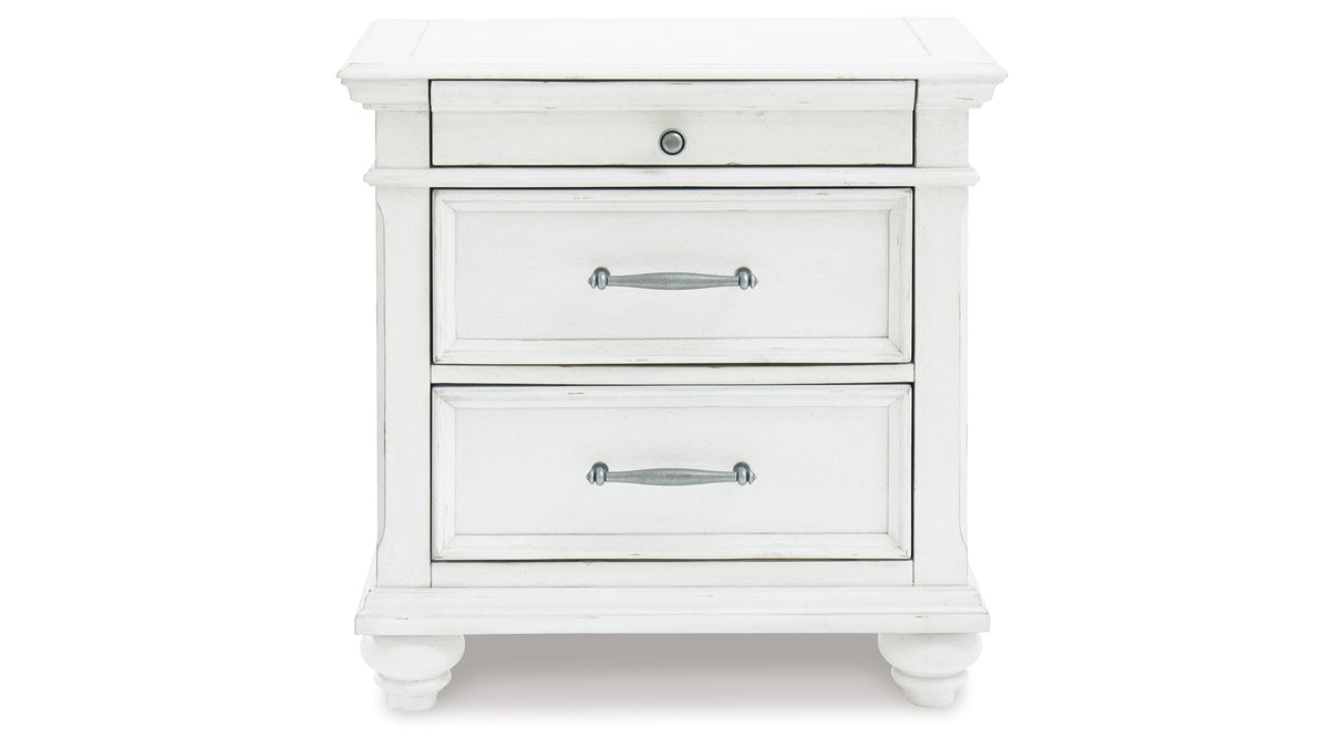 Kanwyn King Panel Bed, Dresser, Mirror and 2 Nightstands from Ashley Furniture - Luna Furniture