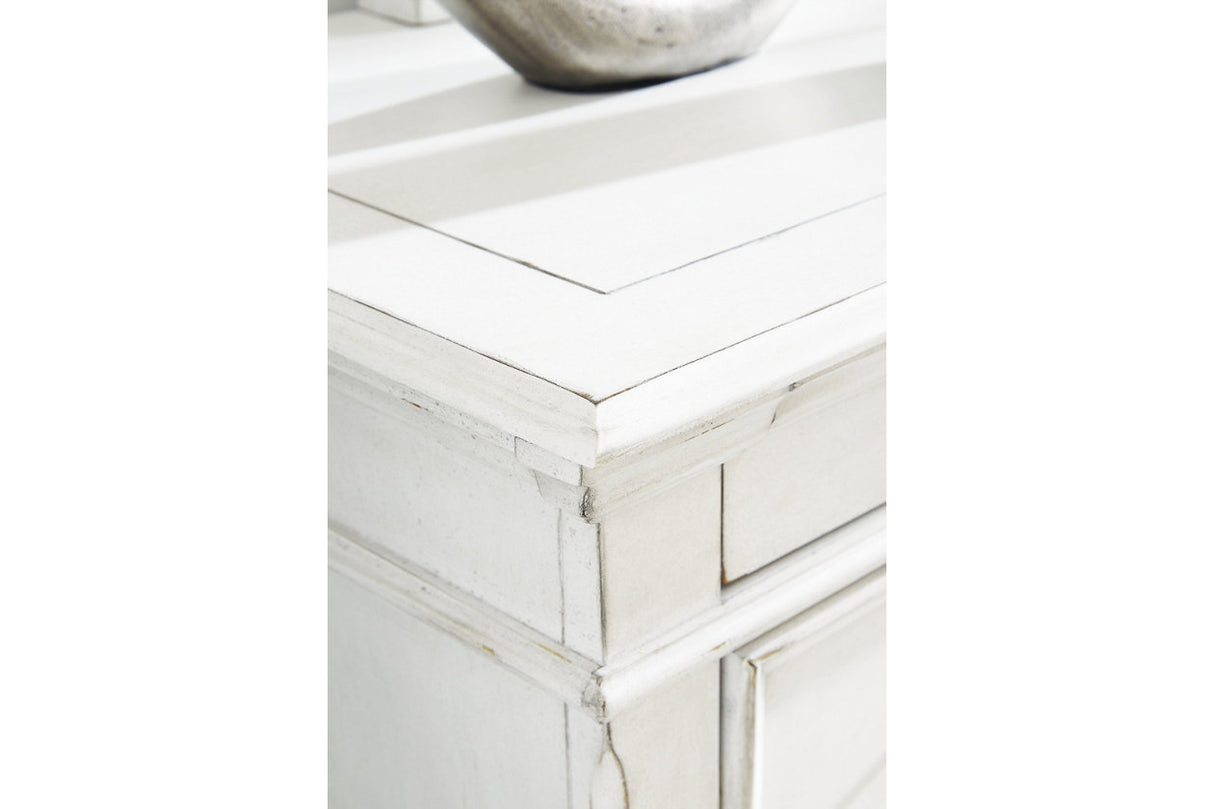 Kanwyn Whitewash Dresser and Mirror from Ashley - Luna Furniture