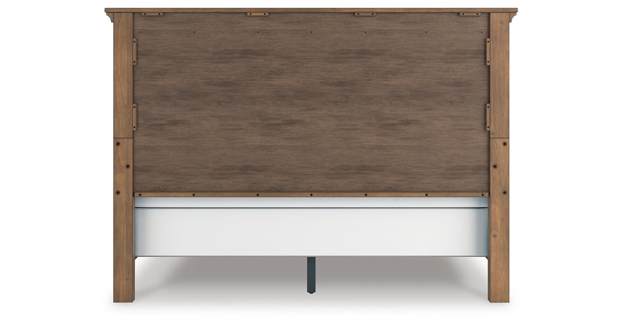 Feddinger King Panel Bed with Dresser and Nightstand in Medium Brown from Ashley - Luna Furniture