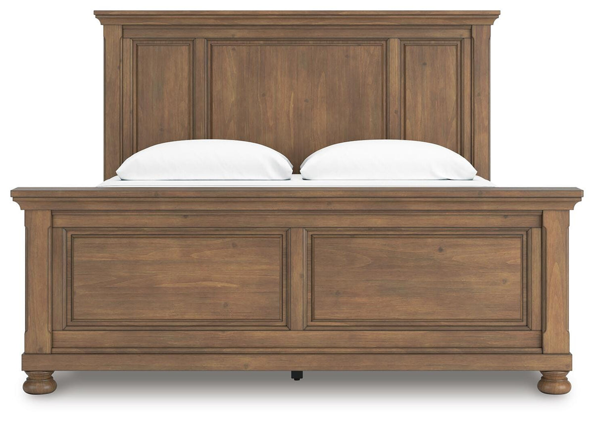 Feddinger King Panel Bed, Dresser, Mirror, Chest and 2 Nightstands from Ashley - Luna Furniture
