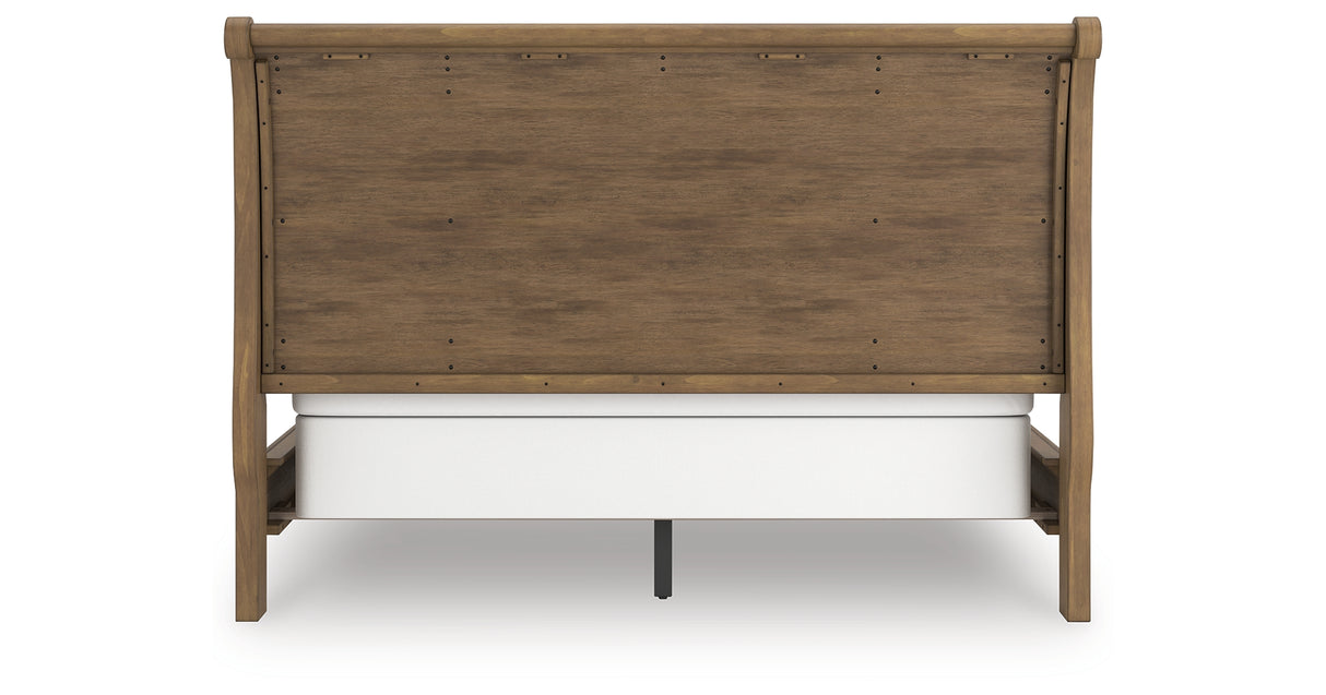 Feddinger Medium Brown California King Sleigh Bed from Ashley Furniture - Luna Furniture